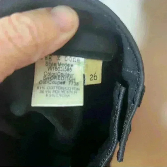 Rag And Bone The Legging Jean Women 26 Black Sheen Slim Skinny Fitted Stretch - Picture 9 of 9